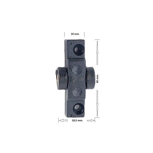 függesztett tolóajtó görgő - fekete