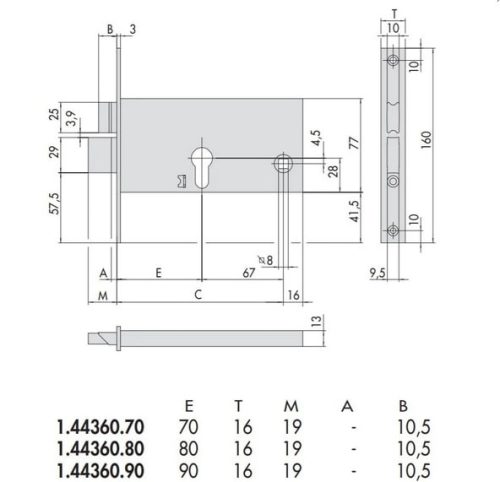 ajtózár - CISA - cilinderes