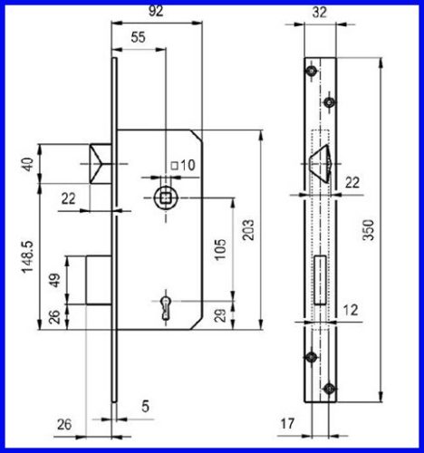 ELZETT - templomajtó zár - jobbos
