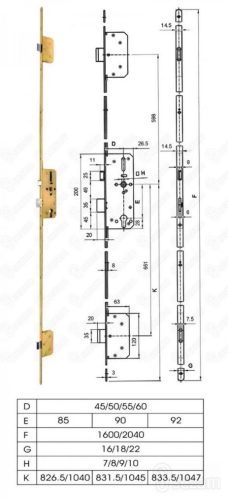 ELZETT - Trilogia ajtózár - 45/92