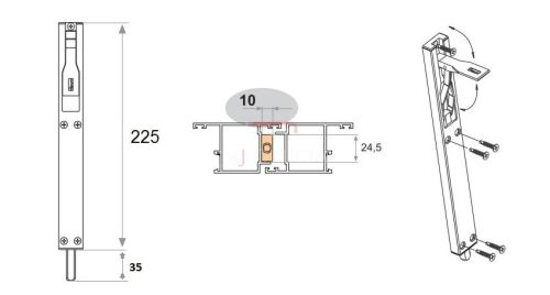 FAPIM tolózár 225/24,5 mm