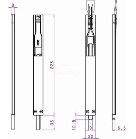 FAPIM tolózár 225/22 mm
