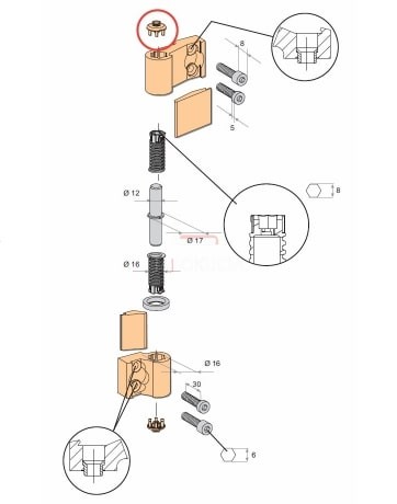 FAPIM  zsanér javító készlet