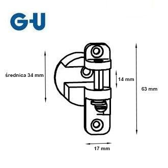 GU ollócsapágy és stift, fa, balos