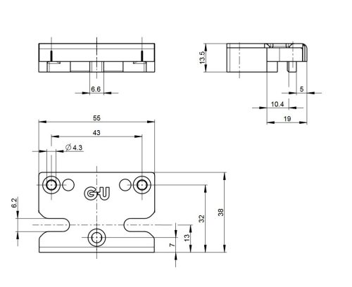GU - alsó bukócsapágy - 13 mm.