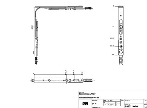 GU sarokváltó, sarokátforditó (6 32021)