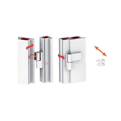 JOCKER Junior - ajtózsanér (pánt) - fehér