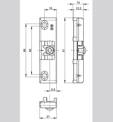 GU - huzatzár - egyszárnyú ajtókhoz 