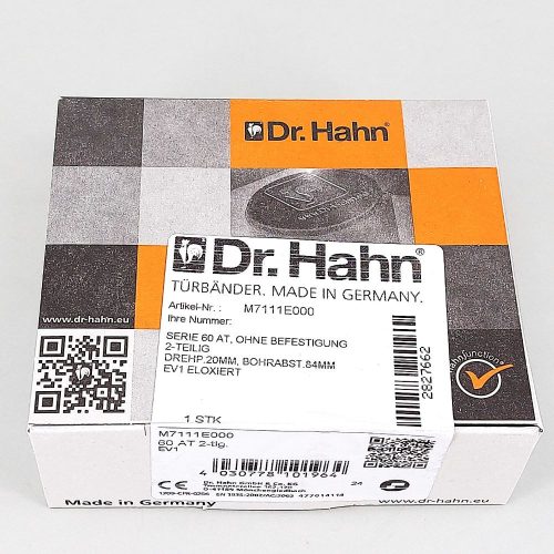 Dr Hahn 60 AT - 84 mm./2 - ajtózsanér (pánt)