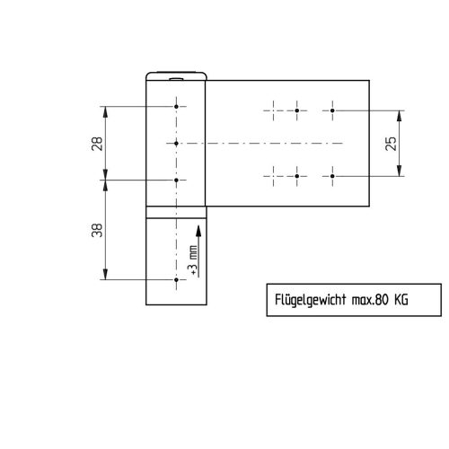 Dr Hanh KT-S  - ajtózsanér (pánt) - barna