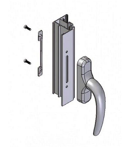 BREV - hajtóműves kilincs - fekete