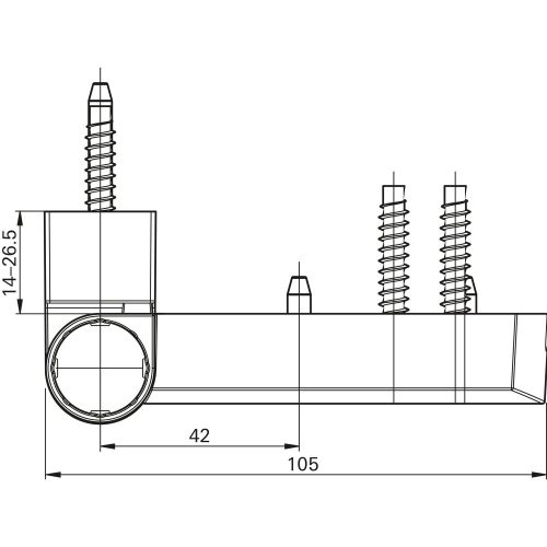 ROTO PS 27 105/42 - ajtózsanér (pánt)  