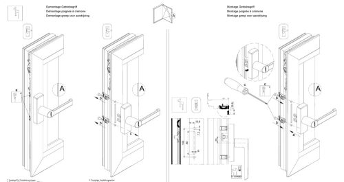 SCHÜCO  - kilincs - 214785/214246