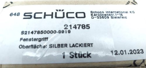 SCHÜCO  - kilincs - 214785/214246