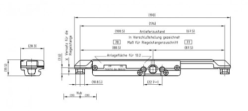 SCHÜCO alumínium ablakzár - jobbos