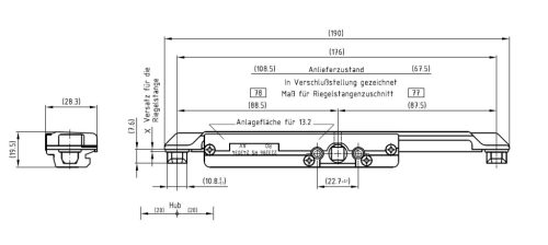 SCHÜCO - alumínium ablakzár - balos - 43 mm.