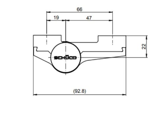SCHÜCO - 66/22/3 lev. - ajtópánt
