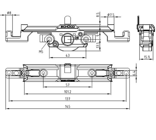 SCHÜCO VarioTec ablakzár