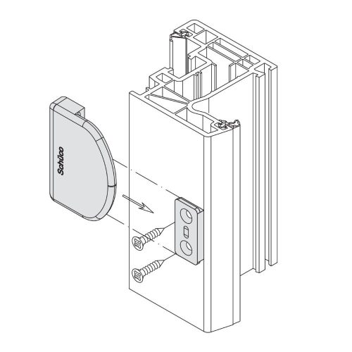 SCHÜCO - világos barna - fogantyú