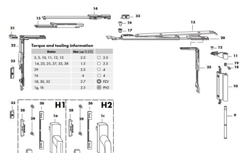 SIEGENIA - javító készlet - LM 4200