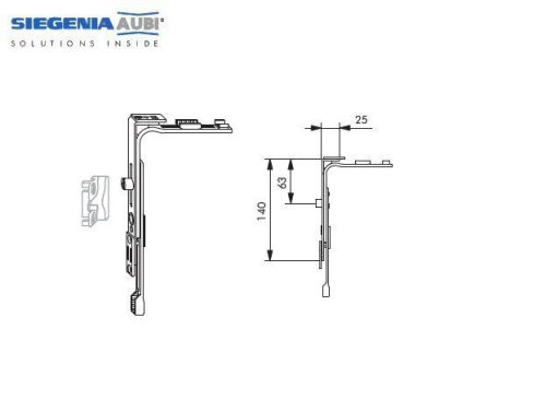 SIEGENIA - sarokváltó - rövid