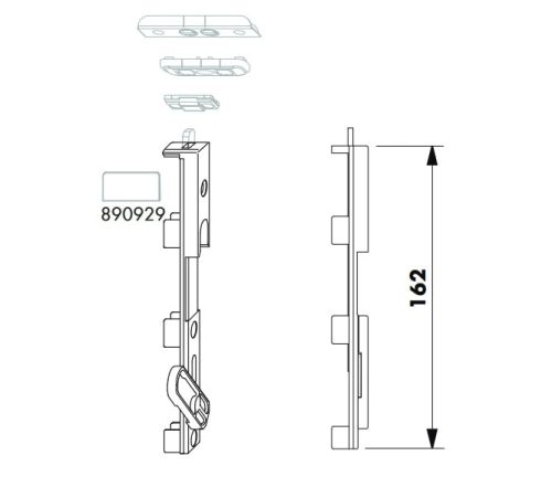 SIEGENIA felső peremretesz - stulp
