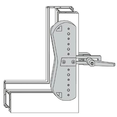 Siegenia Favorit - fúrósablon - keretrész