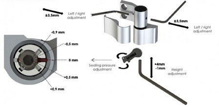 WALA WX R 67 mm./2 - ajtózsanér (pánt) - ezüst