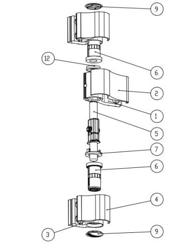 WALA WX R 67 mm./3 ajtózsanér (pánt) - ezüst